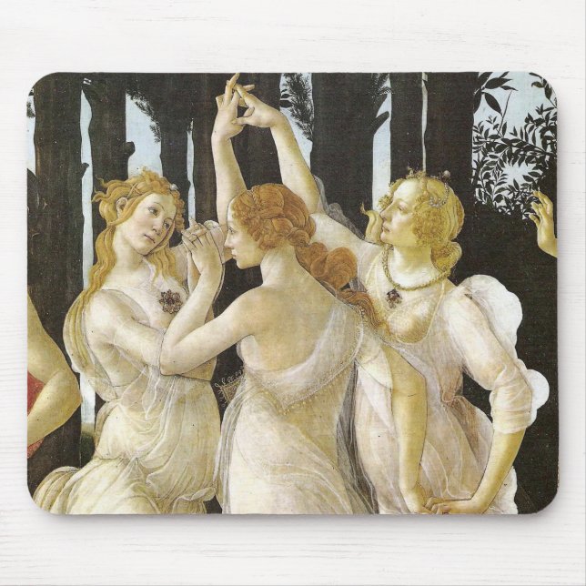 Botticelli Three Graces Renaissance Fine Art Mouse Pad (Front)