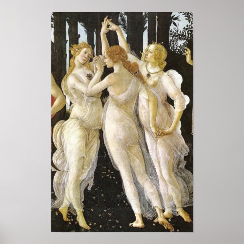 Botticelli Three Graces Renaissance Fine Art Poster