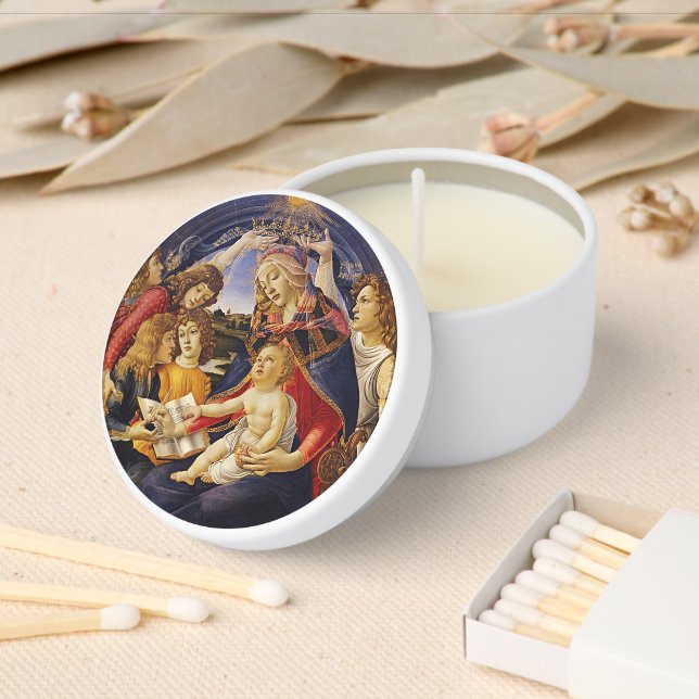Botticelli Virgin and child Mini Candle Favors (Insitu)