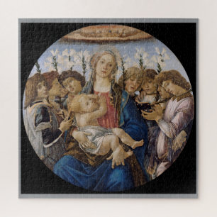 Botticelli Virgin, Jesus and angels Christian art Jigsaw Puzzle