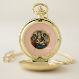 Botticelli's Madonna And Child Pocket Watch
