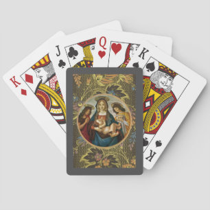 Botticelli's Madonna And Child Poker Cards