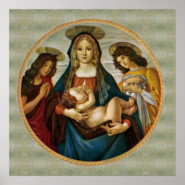 Botticelli's Madonna And Child  Poster (Front)