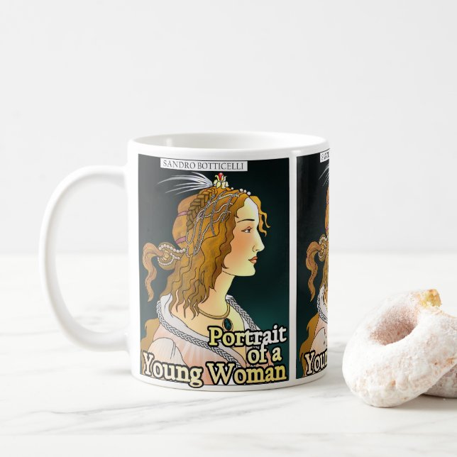 Botticelli's,Portrait of a Woman Mug (With Donut)