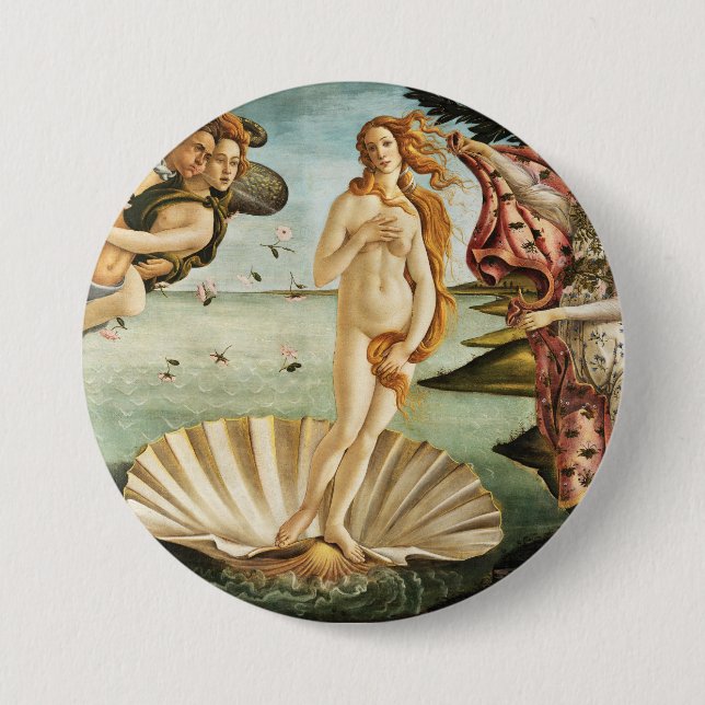 Botticelli's The Birth of Venus Button (Front)