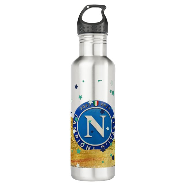 Bottiglia  commemorativa scudetto napolo stainless steel water bottle (Front)