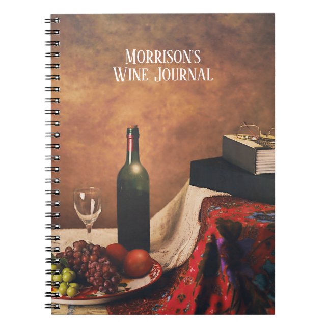 Bottle and Books/Personalized Wine Journal (Front)
