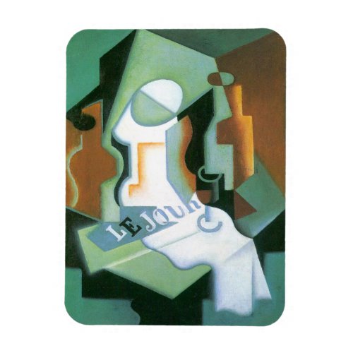 Bottle and Fruit Dish by Juan Gris Vintage Cubism Magnet