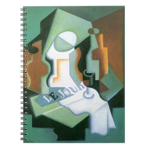 Bottle and Fruit Dish by Juan Gris Vintage Cubism Notebook