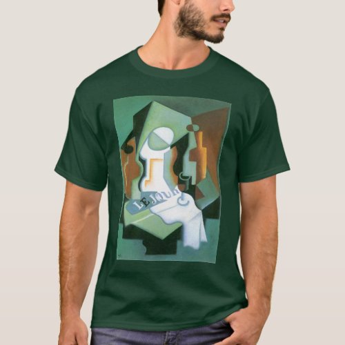 Bottle and Fruit Dish by Juan Gris Vintage Cubism T_Shirt