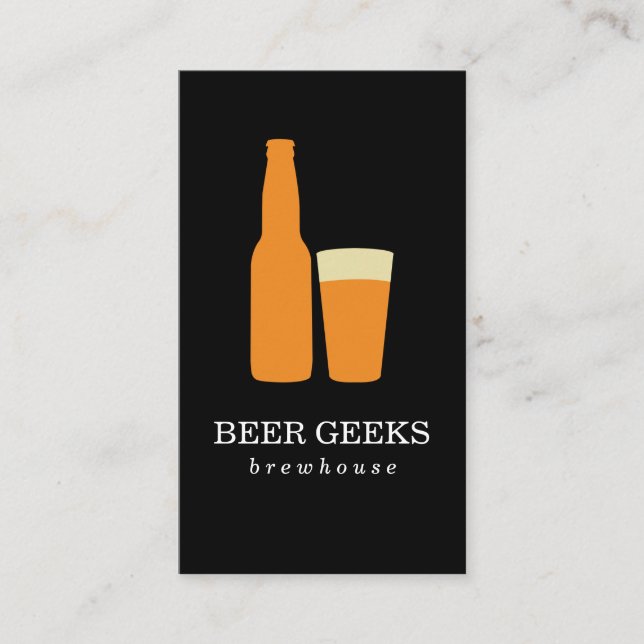 Bottle and Glass Pint Business Card (Front)