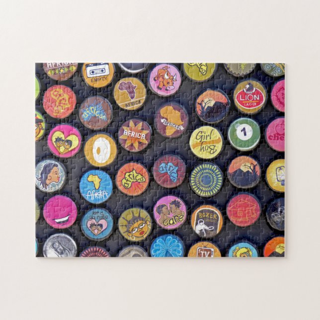 Bottle Beer Caps of Africa. Jigsaw Puzzle (Horizontal)