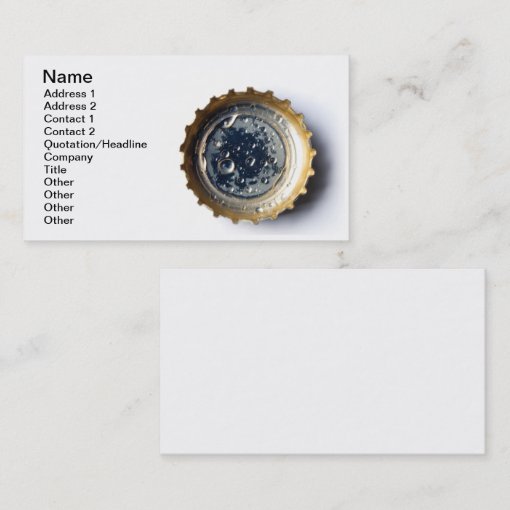 Bottle cap business card Zazzle