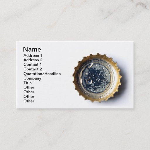 Customizable Bottle cap business card templates
