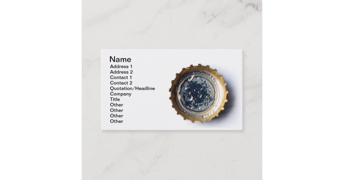 Bottle cap business card Zazzle