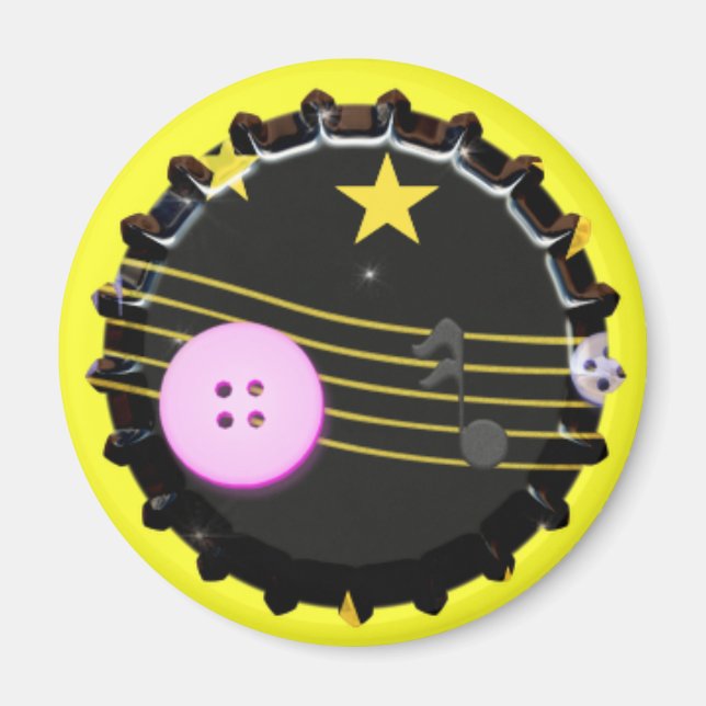 Bottle Cap design School Locker magnet office (Front)