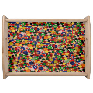 Bottle Caps Designed Mosaic Serving Tray