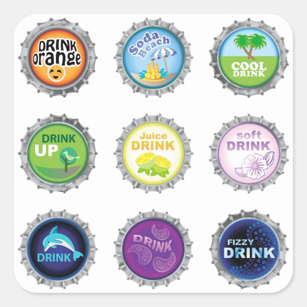 Bottle Cap Stickers | Zazzle