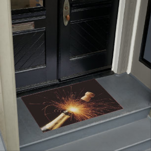 bottle champagne doormat