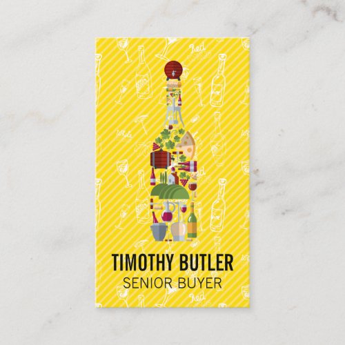 Bottle Composition  Wine Accessory Patterns Business Card