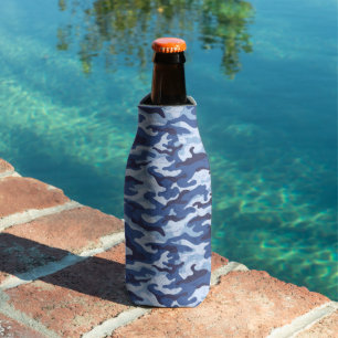 Bottle Cooler-Blue Camo Bottle Cooler