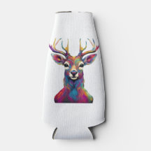 Bottle Cooler - The Colorful Deer Artwork