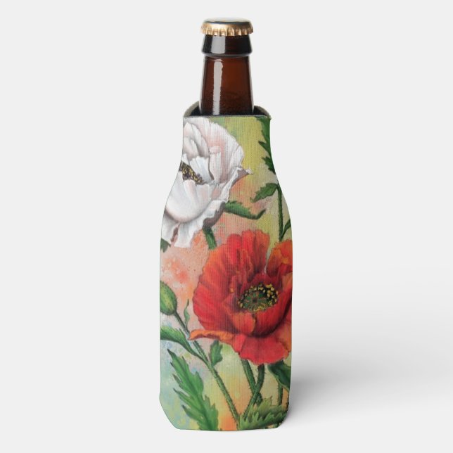 Bottle Cooler with Poppies (Bottle Front)