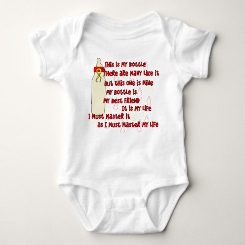 Bottle Creed Red Baby Bodysuit