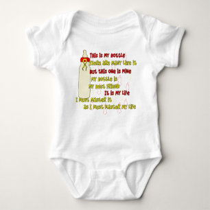Bottle Creed Red n Yellow Baby Bodysuit