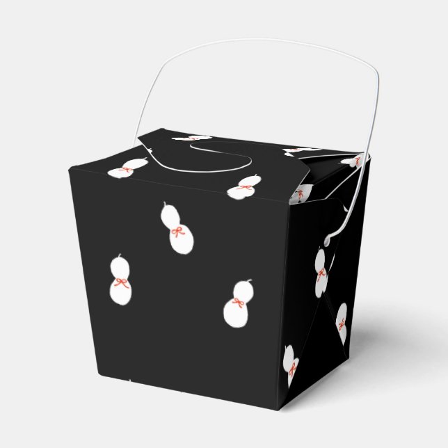 Bottle Gourd with Ribbon Pattern Favor Boxes (Front Side)