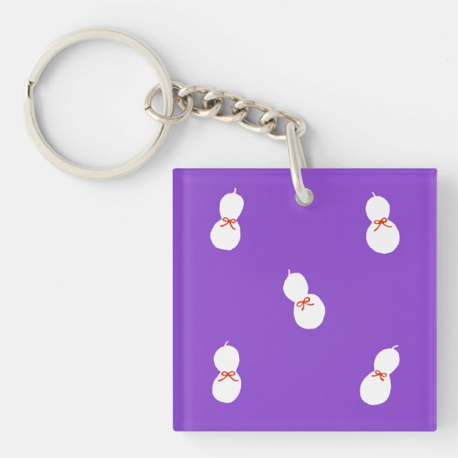 Bottle Gourd with Ribbon Pattern Keychain (Front)