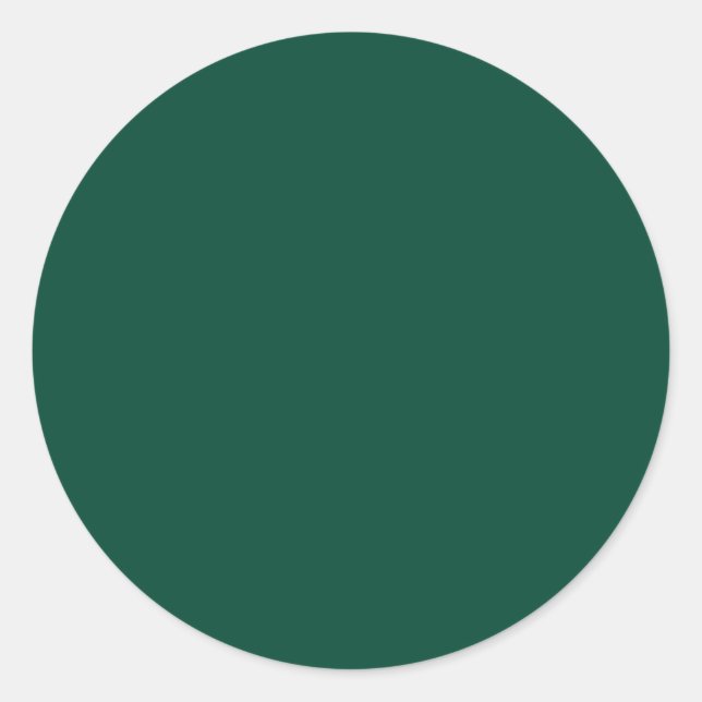 Bottle Green Classic Round Sticker (Front)