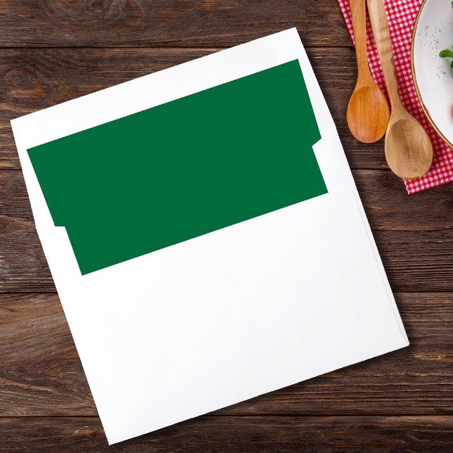 Bottle Green rich classic minimal solid color Envelope Liner (Creator Uploaded)