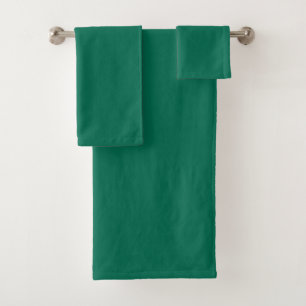 Bottle green (solid color)  bath towel set