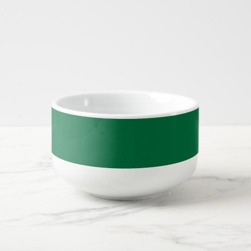 Bottle Green Solid Color  Classic  Elegant Soup Mug