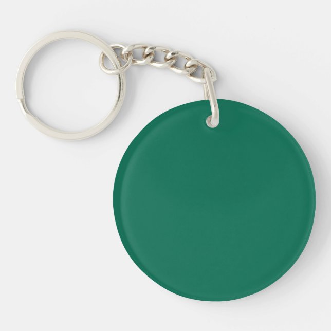 Bottle green (solid color)  keychain (Front)
