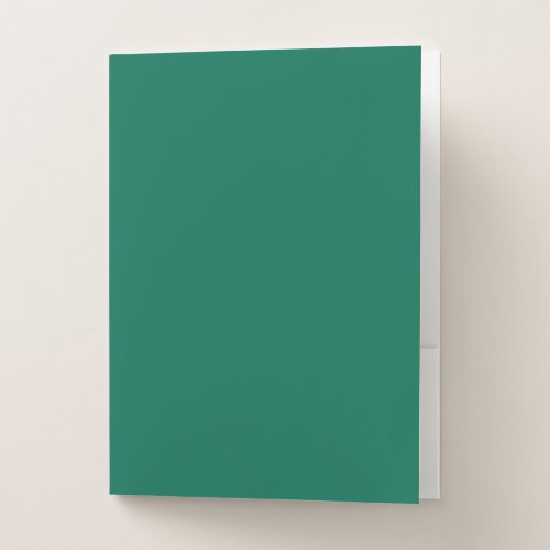 Bottle green solid color  pocket folder