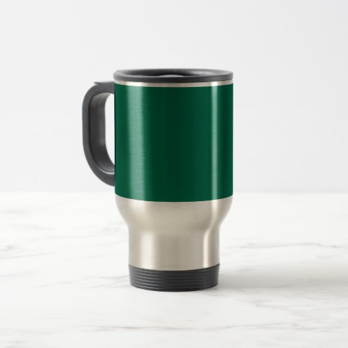 Bottle green solid color  travel mug