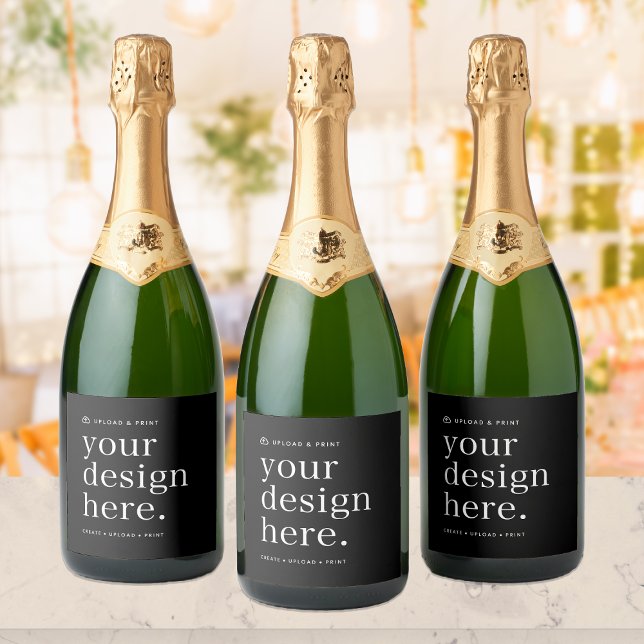 Bottle Label Your Design Upload (Versatile bottle label wraps template for business, events, weddings, special occasions & more!)
