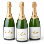 Bottle Labels Wedding | I Do Champagne Favor Label