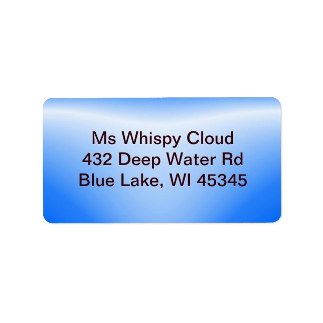 Bottle Neck blue ~ label (Front)