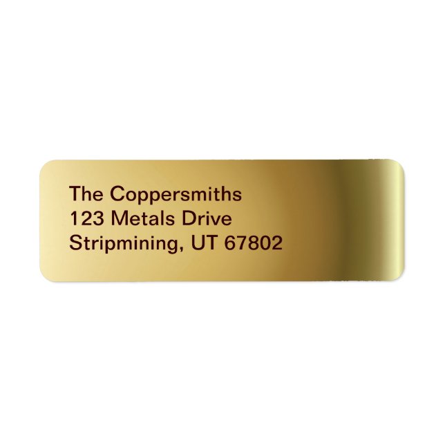 Bottle Neck brass ~ label (Front)
