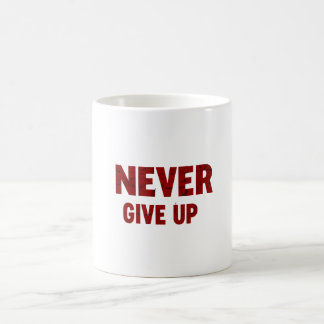 Bottle never give up coffee mug