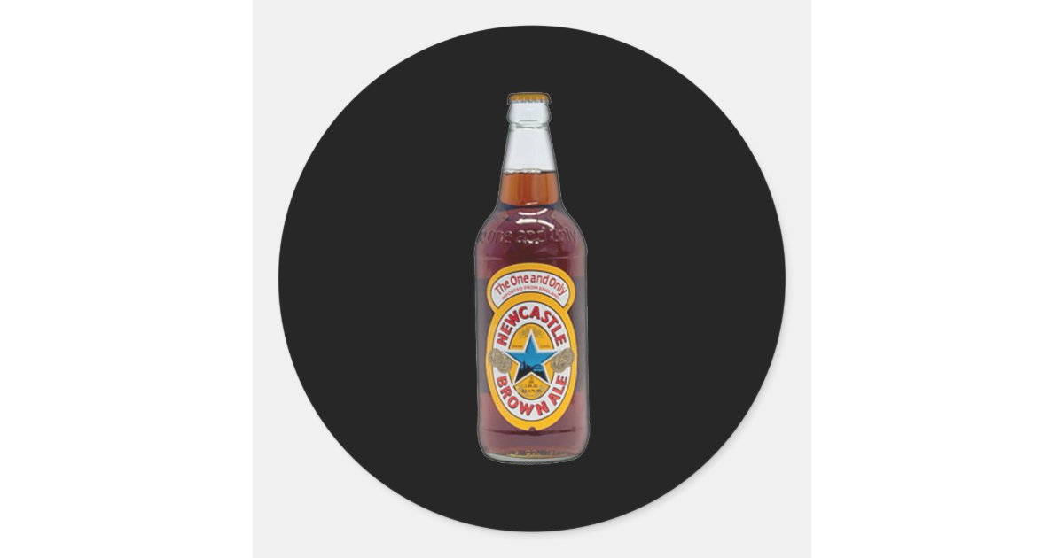 Bottle Of Brown Ale Classic Round Sticker | Zazzle