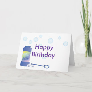 Bottle of Bubbles Card