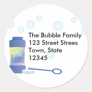 Bottle of Bubbles Classic Round Sticker