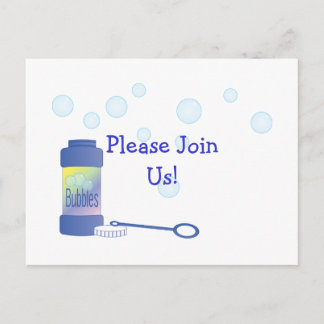 Bottle of Bubbles Invitation Postcard