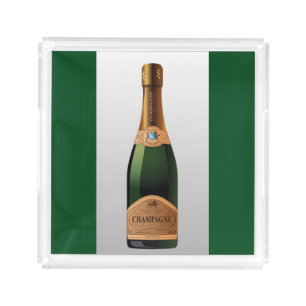 BOTTLE OF CHAMPAGNE ACRYLIC TRAY