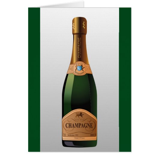BOTTLE OF CHAMPAGNE CARDS (Front)