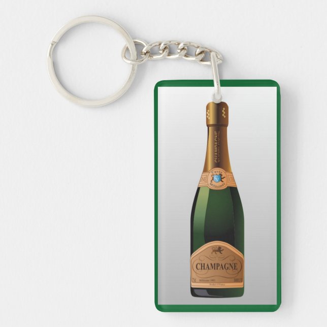 BOTTLE OF CHAMPAGNE KEYCHAIN (Front)